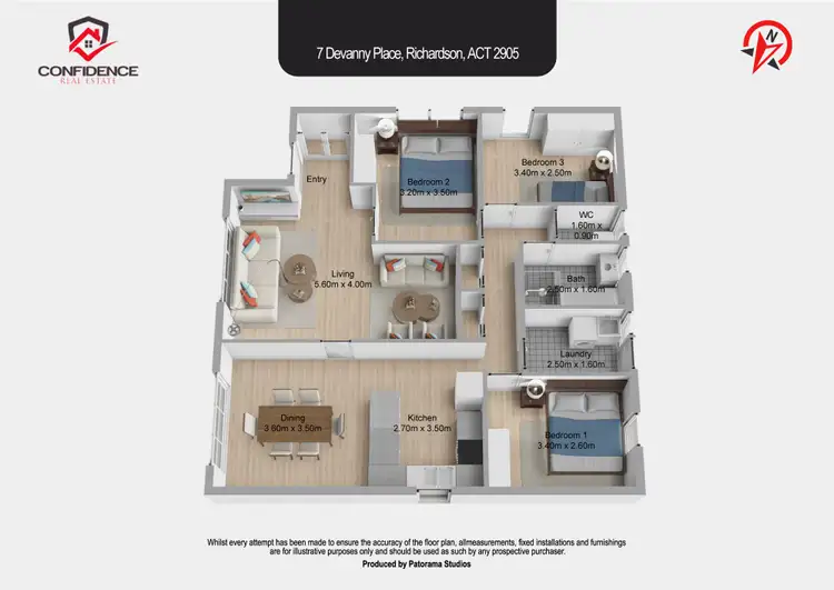 Floorplan of Homely house listing, 7 Devanny Place, Richardson ACT 2905