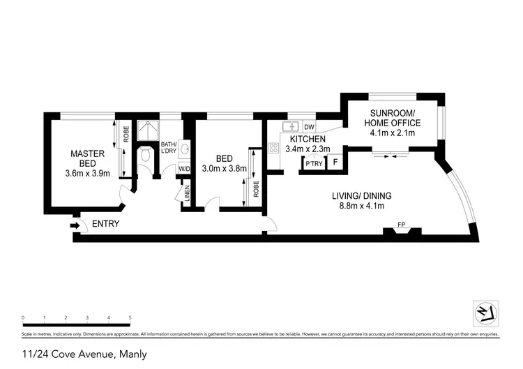 Floorplan of Homely apartment listing, 11/24 Cove Avenue, Manly NSW 2095