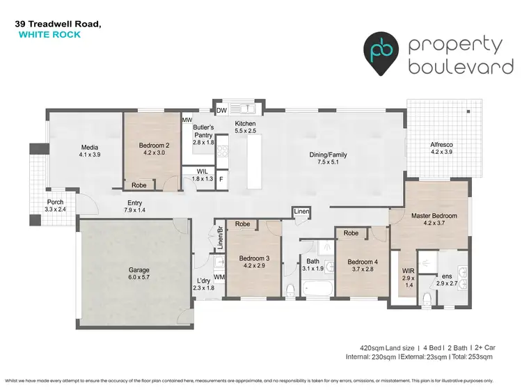 Floorplan of Homely house listing, 39 Treadwell Road, White Rock QLD 4306