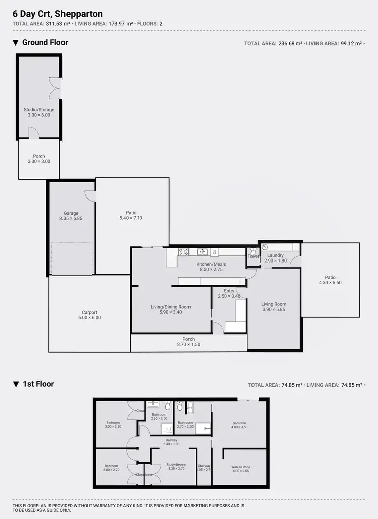 Floorplan of Homely house listing, 6 Day Court, Shepparton VIC 3630