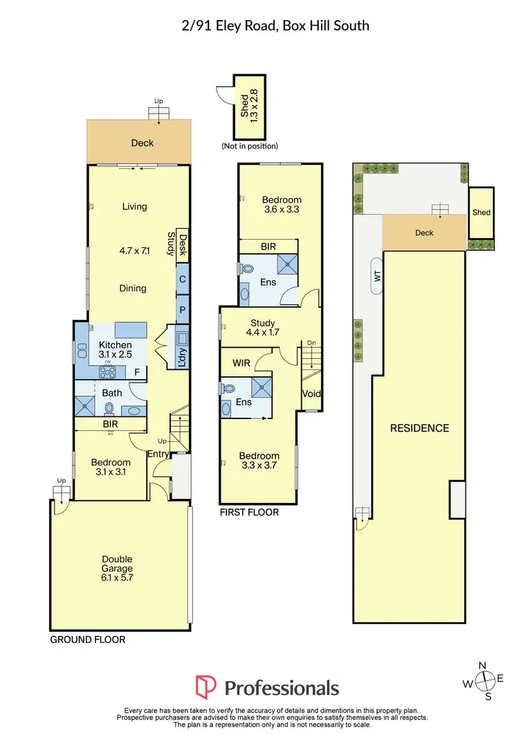 Floorplan of Homely townhouse listing, 2/91 Eley Road, Box Hill South VIC 3128