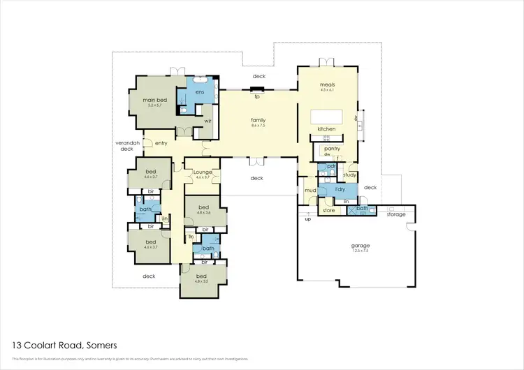Floorplan of Homely rural property listing, 13 Coolart Road, Somers VIC 3927