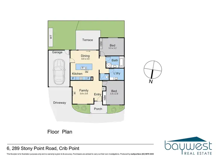 Floorplan of Homely unit listing, 6/289 Stony Point Road, Crib Point VIC 3919