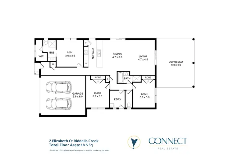 Floorplan of Homely unit listing, 2 Elizabeth Court, Riddells Creek VIC 3431