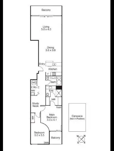 Floorplan of Homely apartment listing, 7/80 Dow Street, Port Melbourne VIC 3207