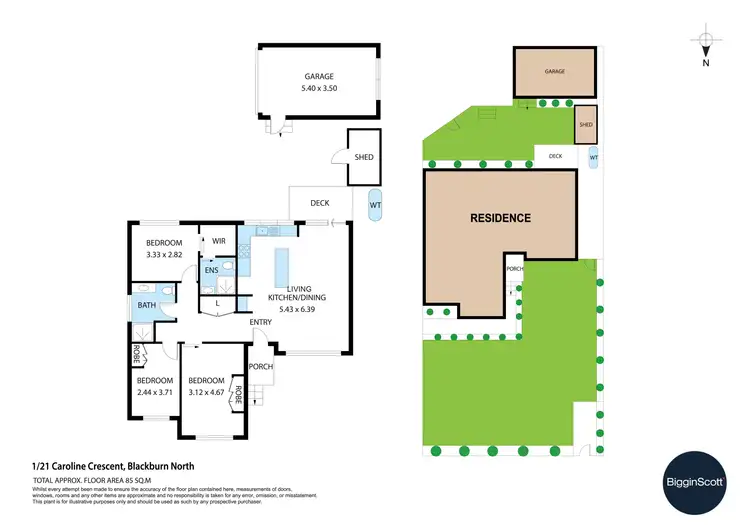 Floorplan of Homely house listing, 1/21 Caroline Crescent, Blackburn North VIC 3130