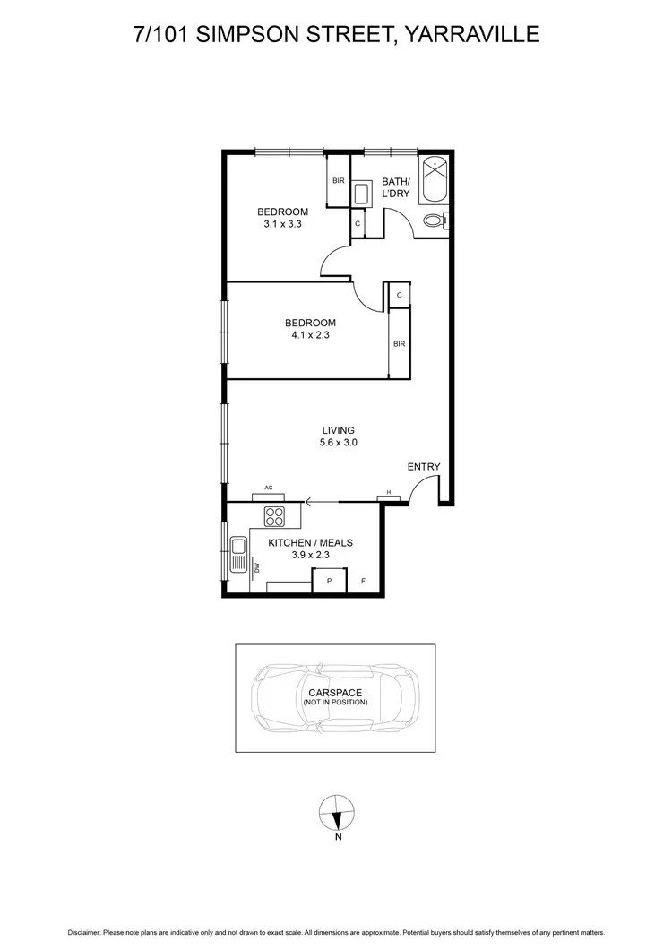 Floorplan of Homely apartment listing, 7/101 Simpson Street, Yarraville VIC 3013