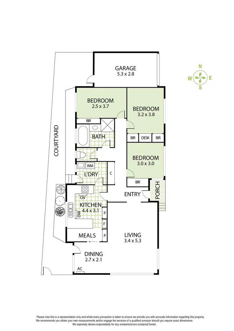 Floorplan of Homely unit listing, 1/11 Mackay Avenue, Glen Huntly VIC 3163
