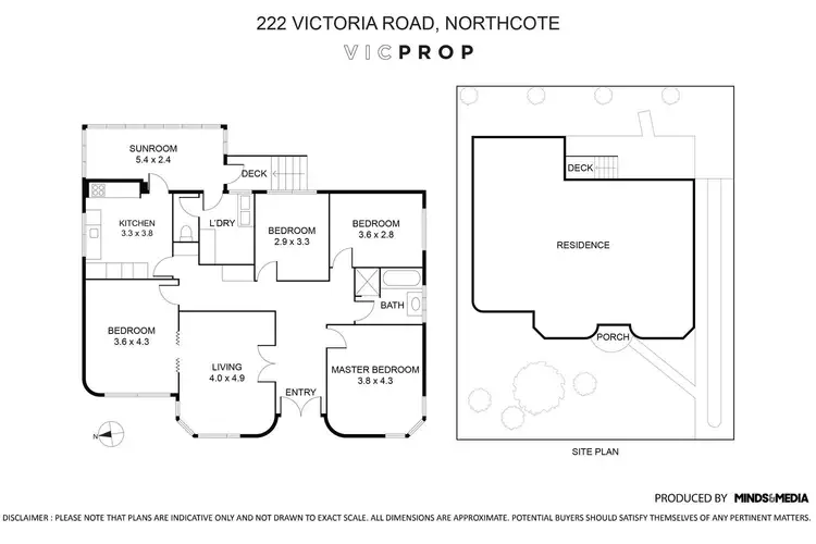 Floorplan of Homely house listing, 222 Victoria Road, Northcote VIC 3070