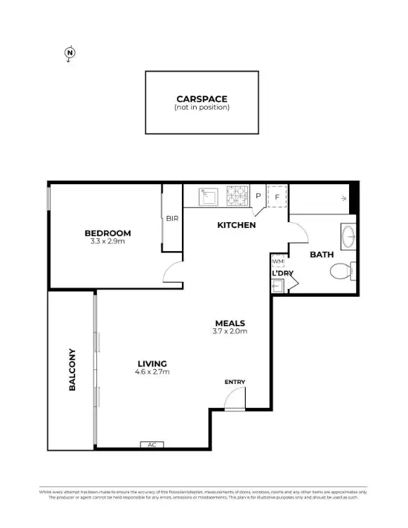 Floorplan of Homely apartment listing, 1304/200 Spencer Street, Melbourne VIC 3000