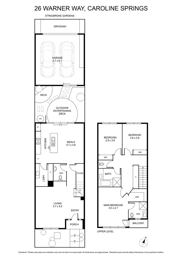 Floorplan of Homely townhouse listing, 26 Warner Way, Caroline Springs VIC 3023