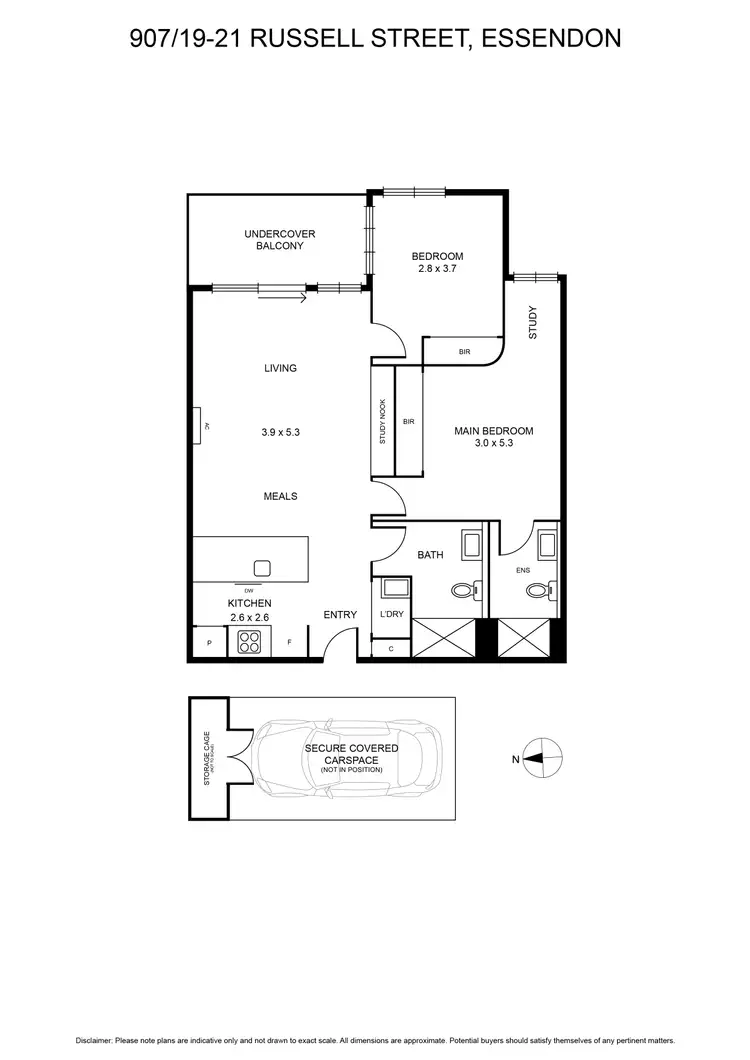 Floorplan of Homely apartment listing, 907/19-21 Russell Street, Essendon VIC 3040