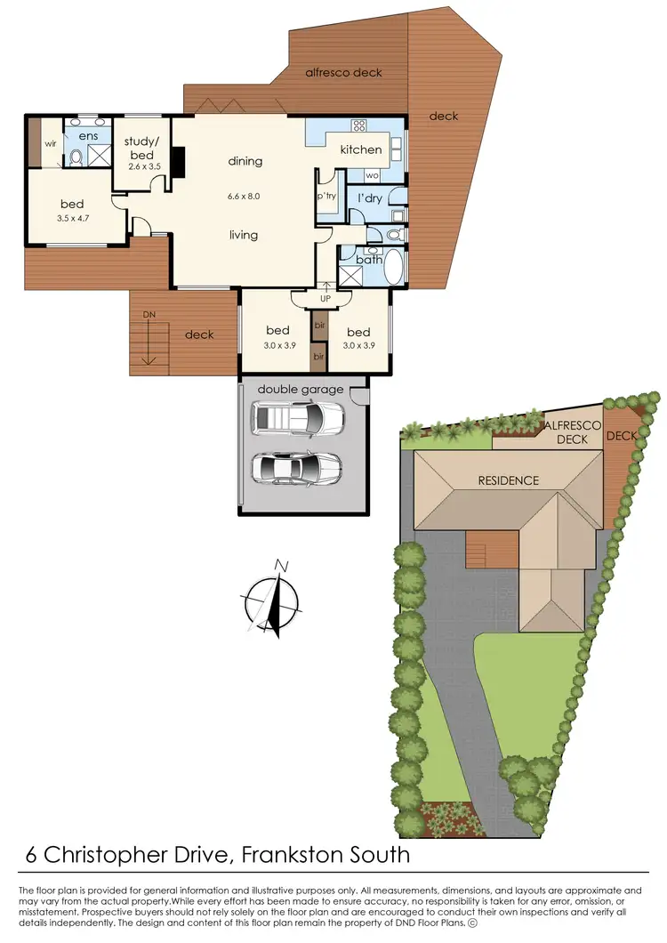 Floorplan of Homely house listing, 6 Christopher Drive, Frankston South VIC 3199