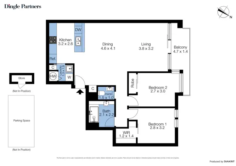 Floorplan of Homely apartment listing, 202/350 La Trobe Street, Melbourne VIC 3000