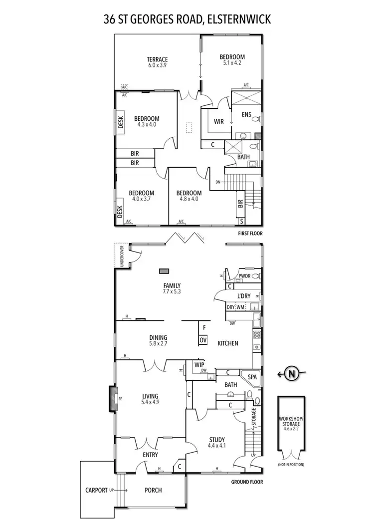 Floorplan of Homely house listing, 36 St Georges Road, Elsternwick VIC 3185