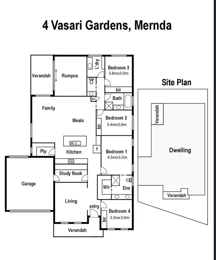 Floorplan of Homely house listing, 4 Vasari Gardens, Mernda VIC 3754