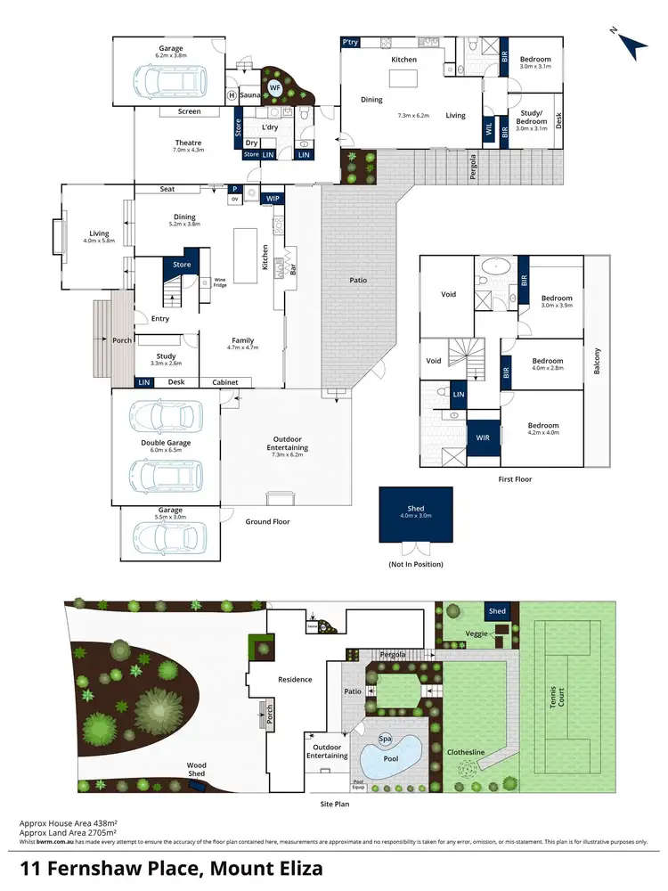 Floorplan of Homely house listing, 11 Fernshaw Place, Mount Eliza VIC 3930
