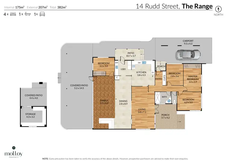 Floorplan of Homely house listing, 14 Rudd Street, The Range QLD 4700