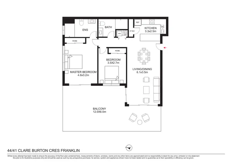 Floorplan of Homely apartment listing, 44/41 Clare Burton Crescent, Franklin ACT 2913