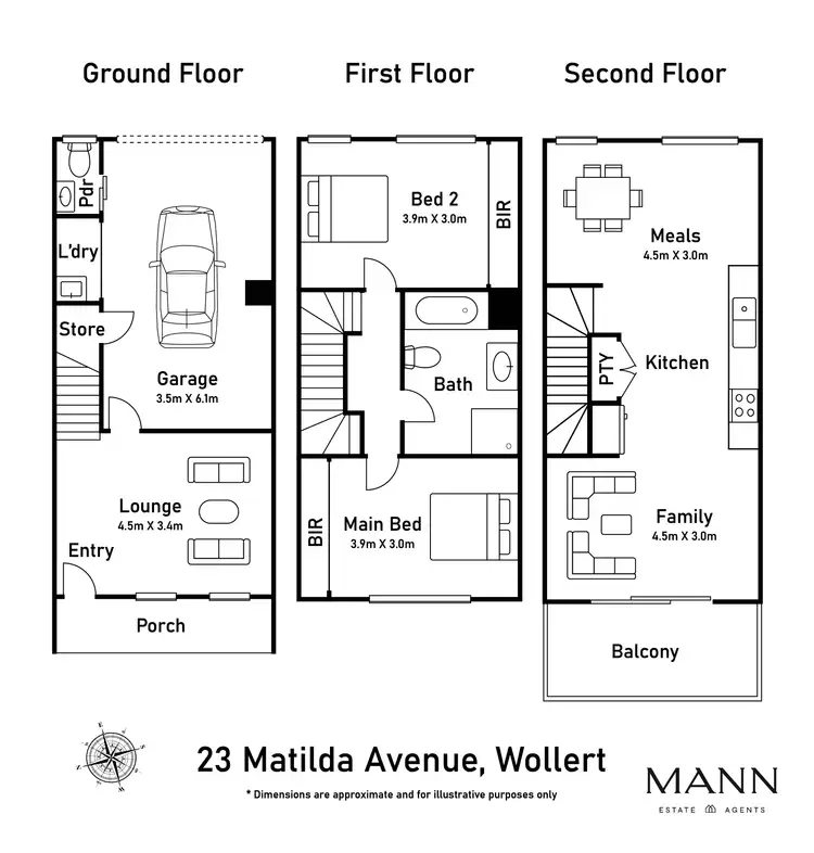 Floorplan of Homely townhouse listing, 23 Matilda Avenue, Wollert VIC 3750