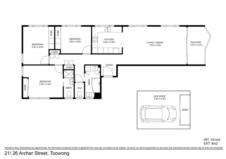 Floorplan of Homely unit listing, 21/26 Archer Street, Toowong QLD 4066