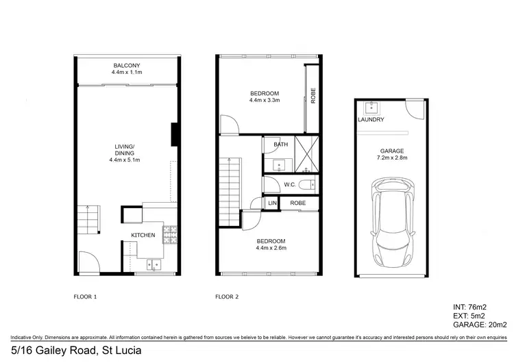 Floorplan of Homely unit listing, 5/16 Gailey Road, St Lucia QLD 4067