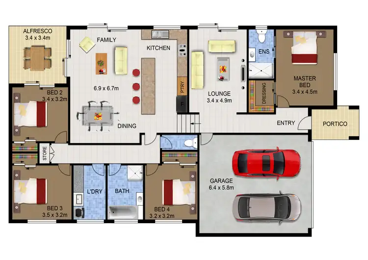 Floorplan of Homely house listing, 30 Murrjinelle Circuit, Bonner ACT 2914