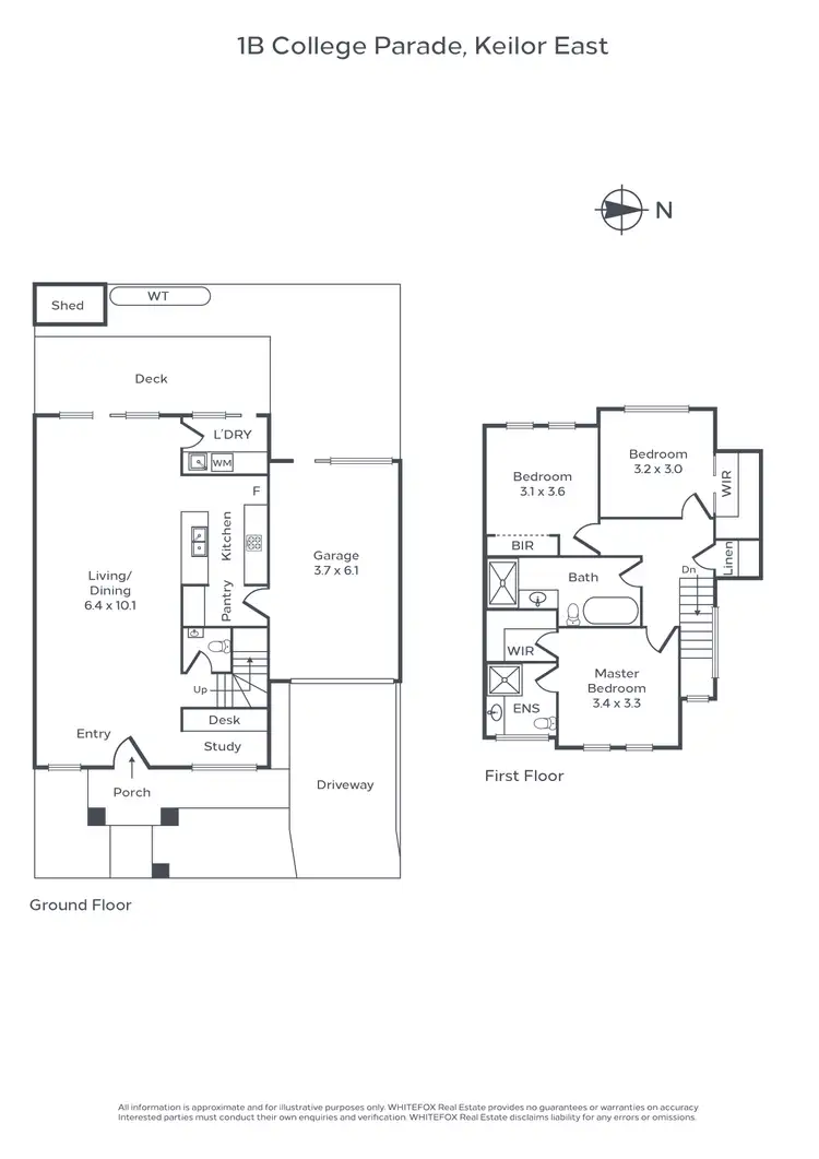 Floorplan of Homely townhouse listing, 1 College Parade, Keilor East VIC 3033