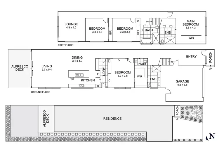 Floorplan of Homely townhouse listing, 51A Brownfield Street, Mordialloc VIC 3195
