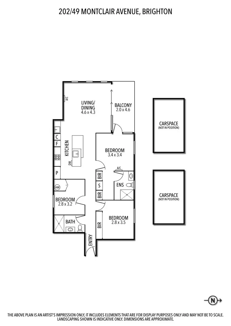 Floorplan of Homely apartment listing, 202/49 Montclair Avenue, Brighton VIC 3186