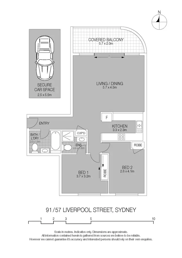 Floorplan of Homely apartment listing, 91/57-67 Liverpool Street, Sydney NSW 2000