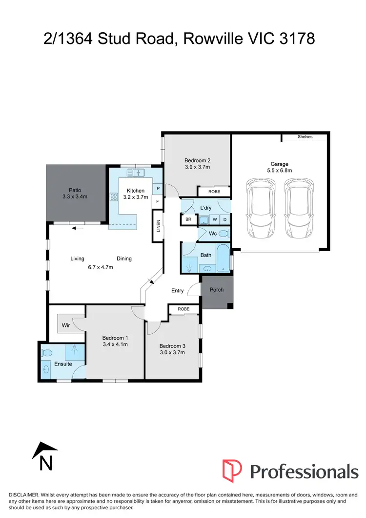 Floorplan of Homely unit listing, 2/1364 Stud Road, Rowville VIC 3178