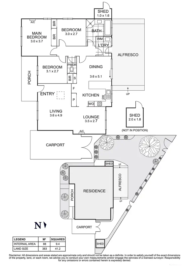 Floorplan of Homely unit listing, 1/8 Weidlich Road, Eltham North VIC 3095