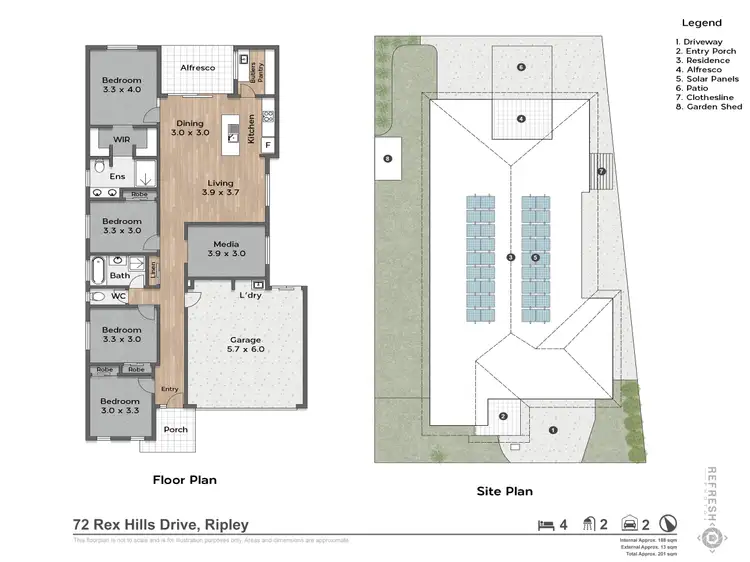 Floorplan of Homely house listing, 72 Rex Hills Drive, Ripley QLD 4306