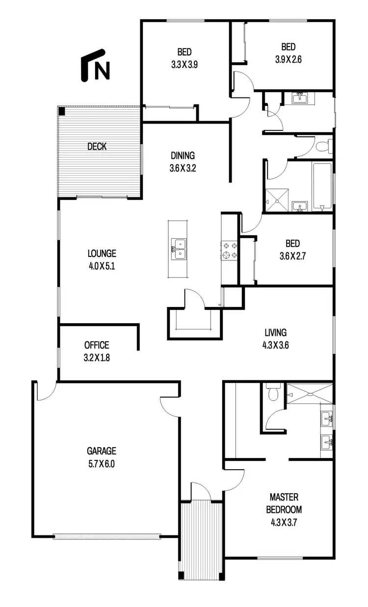 Floorplan of Homely house listing, 1C Duncan Avenue, Boronia VIC 3155