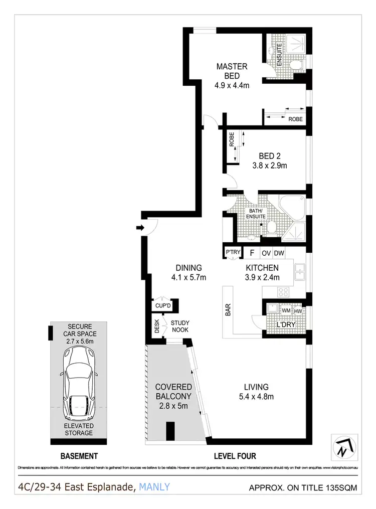 Floorplan of Homely apartment listing, 4C/29-34 East Esplanade, Manly NSW 2095