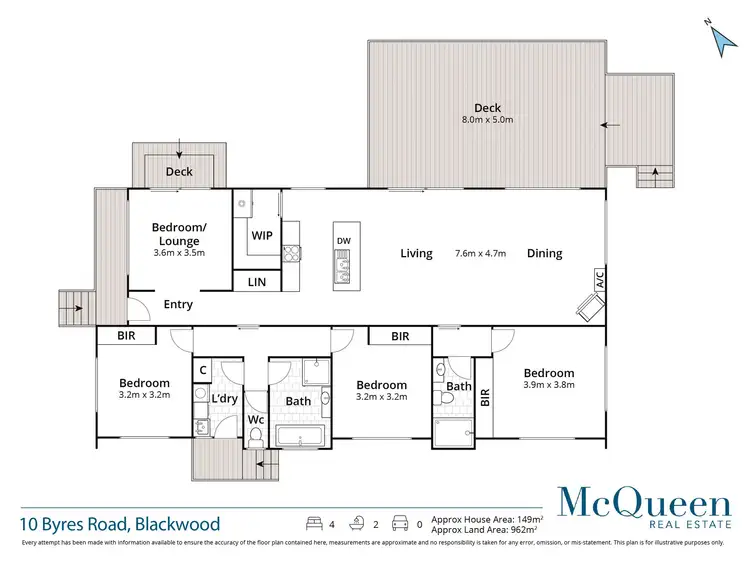 Floorplan of Homely house listing, 10 Byres Road, Blackwood VIC 3458
