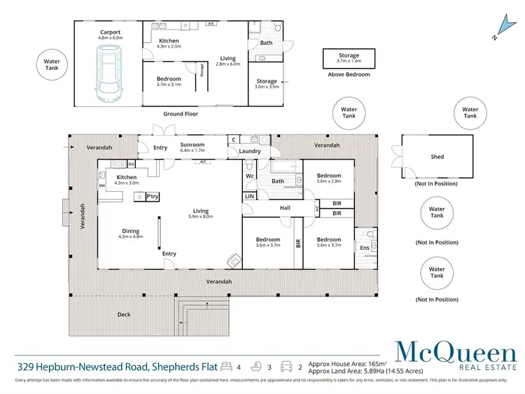 Floorplan of Homely house listing, 329 Hepburn-Newstead Road, Shepherds Flat VIC 3461