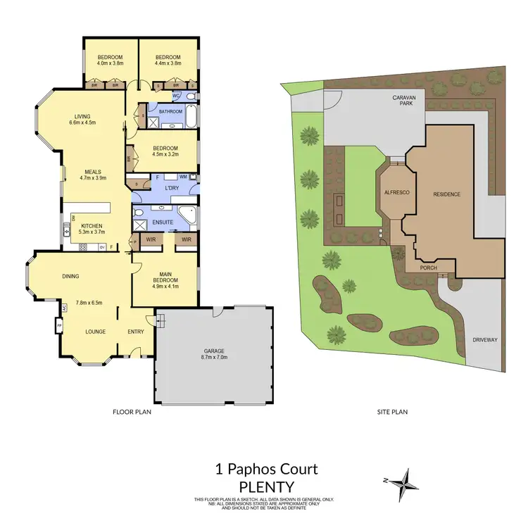 Floorplan of Homely house listing, 1 Paphos Court, Plenty VIC 3090