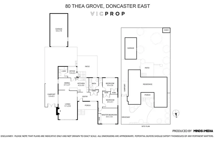 Floorplan of Homely house listing, 80 Thea Grove, Doncaster East VIC 3109