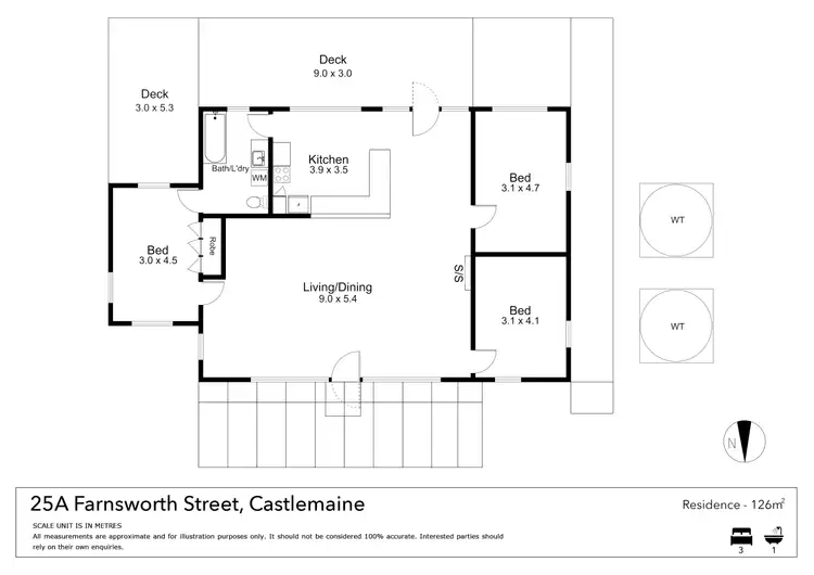 Floorplan of Homely house listing, 25A Farnsworth Street, Castlemaine VIC 3450