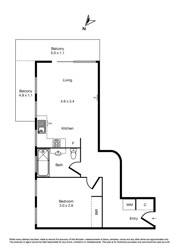 Floorplan of Homely apartment listing, 14/14-16 Fitzroy Street, St Kilda VIC 3182