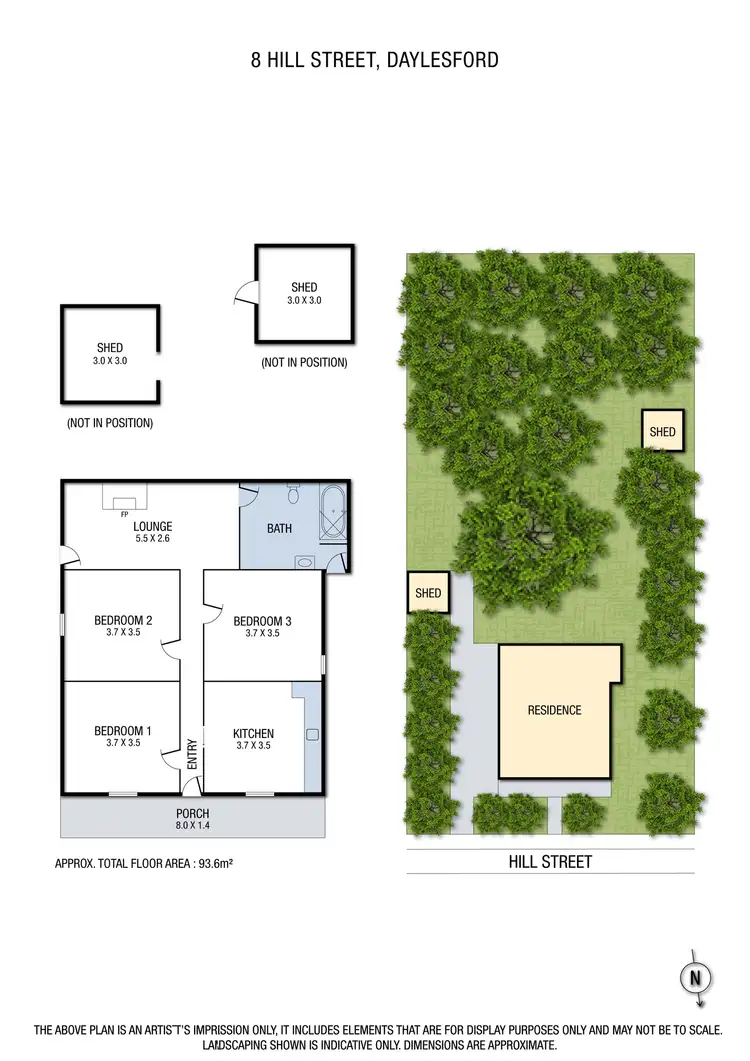 Floorplan of Homely house listing, 8 Hill Street, Daylesford VIC 3460