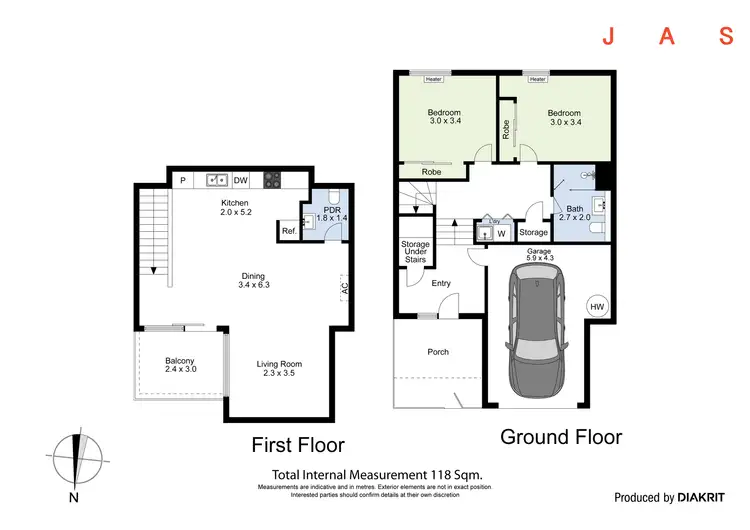 Floorplan of Homely townhouse listing, 17 Newman Drive, Footscray VIC 3011