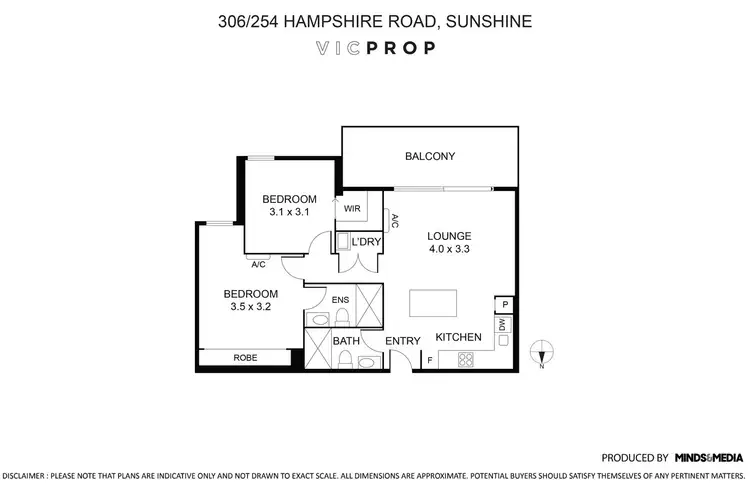 Floorplan of Homely apartment listing, 306 & 406/254 Hampshire Road, Sunshine VIC 3020