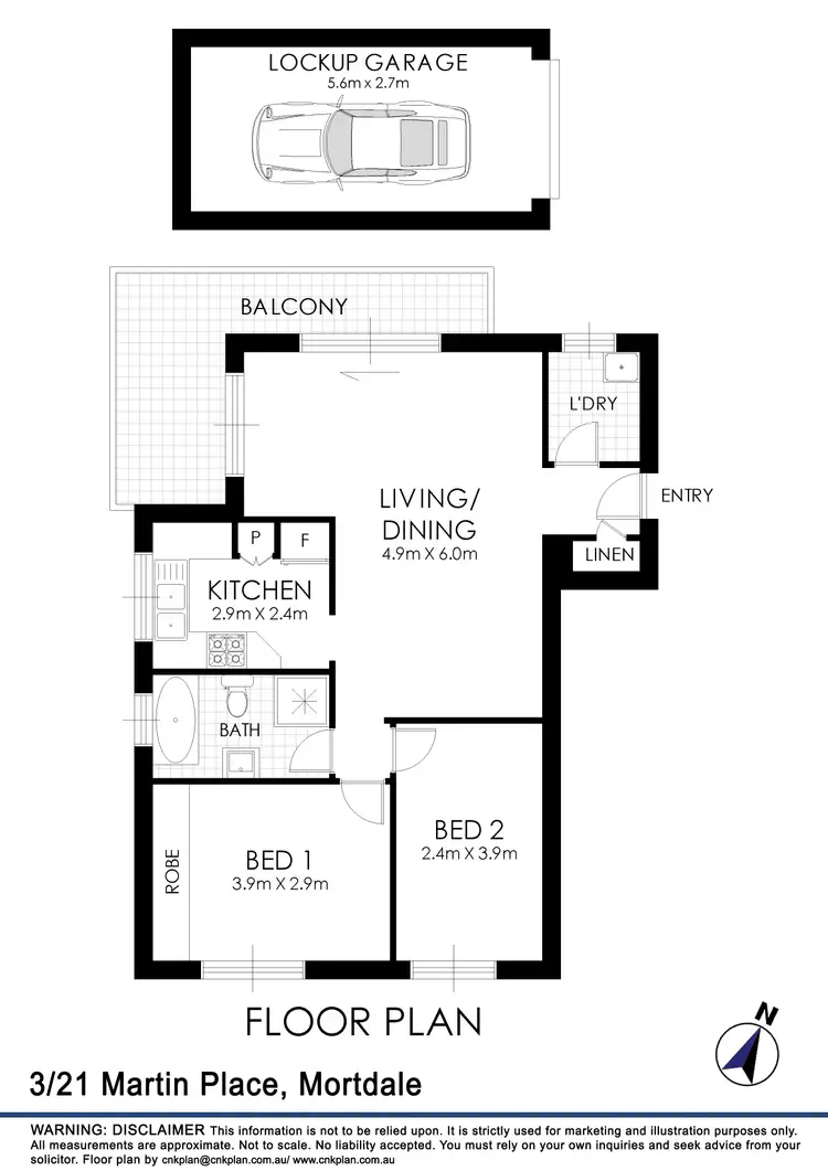 Floorplan of Homely unit listing, 3/21-23 Martin Place, Mortdale NSW 2223