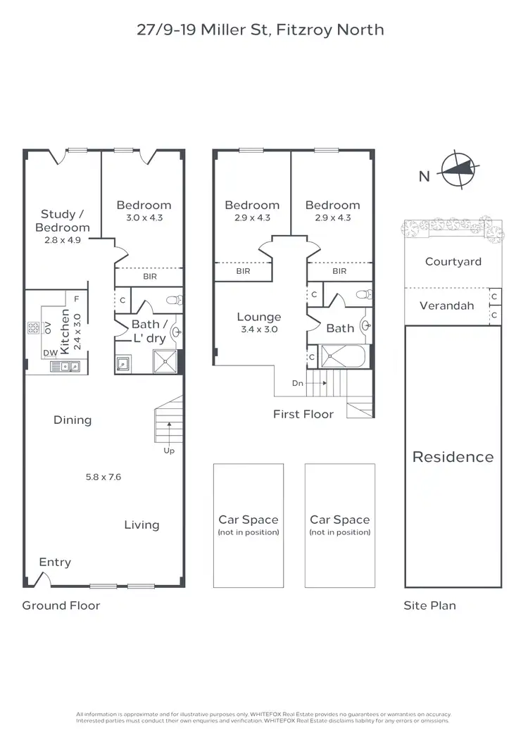 Floorplan of Homely townhouse listing, 27/9-19 Miller Street, Fitzroy North VIC 3068