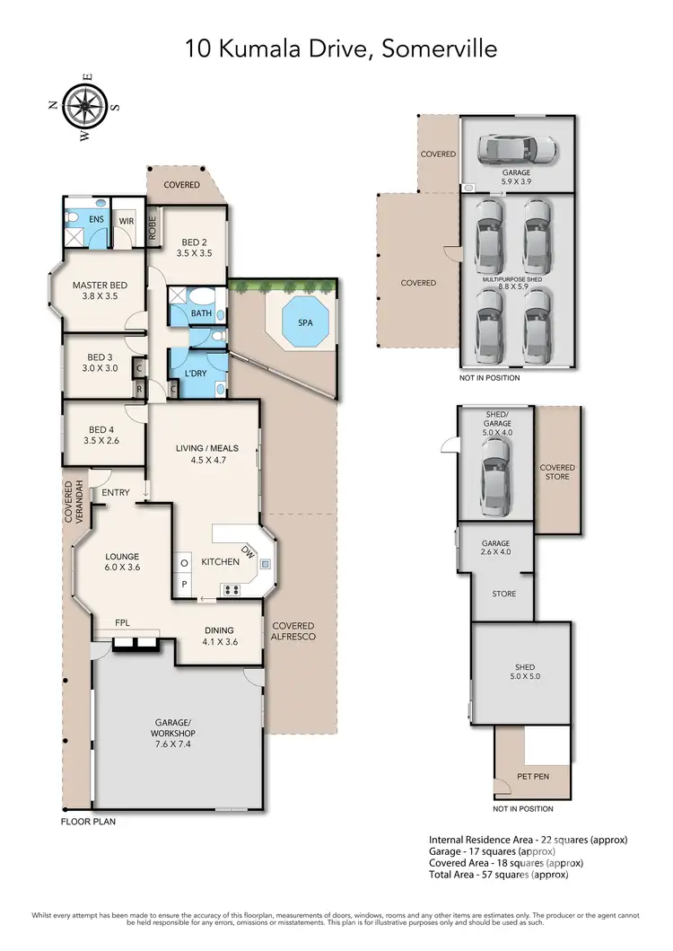Floorplan of Homely rural property listing, 10 Kumala Drive, Somerville VIC 3912