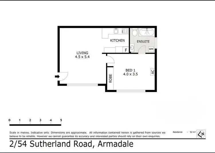 Floorplan of Homely apartment listing, 2/54 Sutherland Road, Armadale VIC 3143
