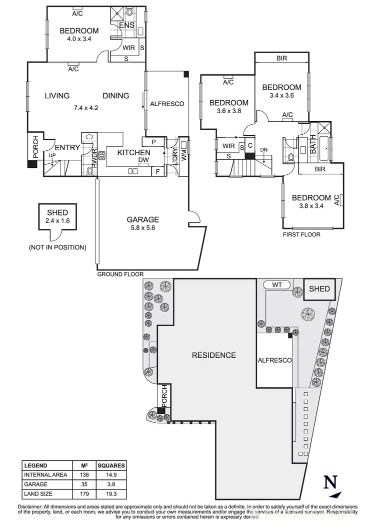Floorplan of Homely townhouse listing, 2/17 Outhwaite Avenue, Doncaster VIC 3108